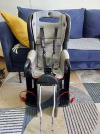 Fotelik rowerowy britax 9-22 romer jockey comfort + 2 bazy + ponczo