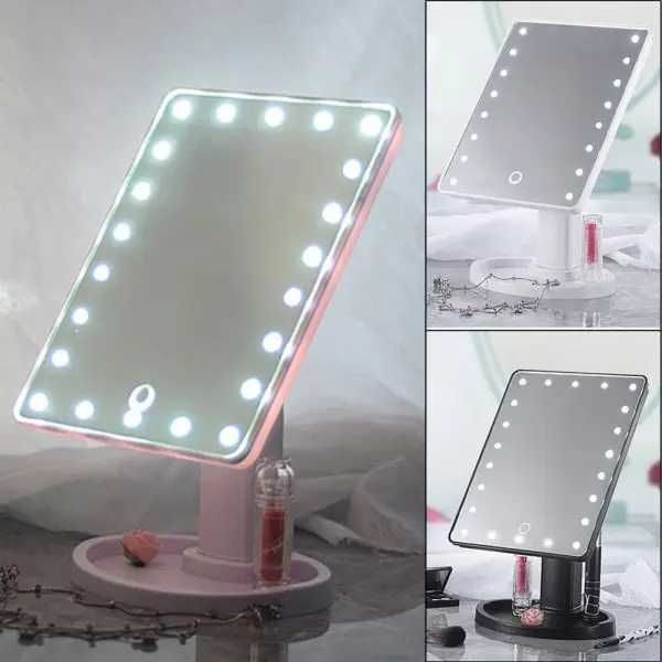 Зеркало с LED подсветкой для макияжа + подарок
