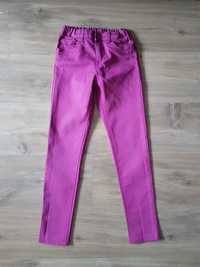 H&M różowe jeansy skinny fit roz. 140 9-10 lat regulacja w pasie