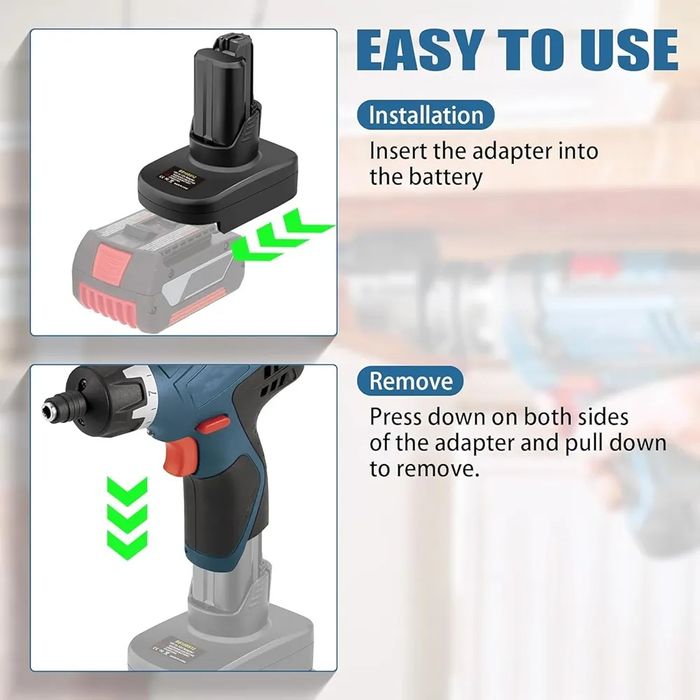 Адаптер BS18BS12 для акумулятора Bosch 18 В - 12 В