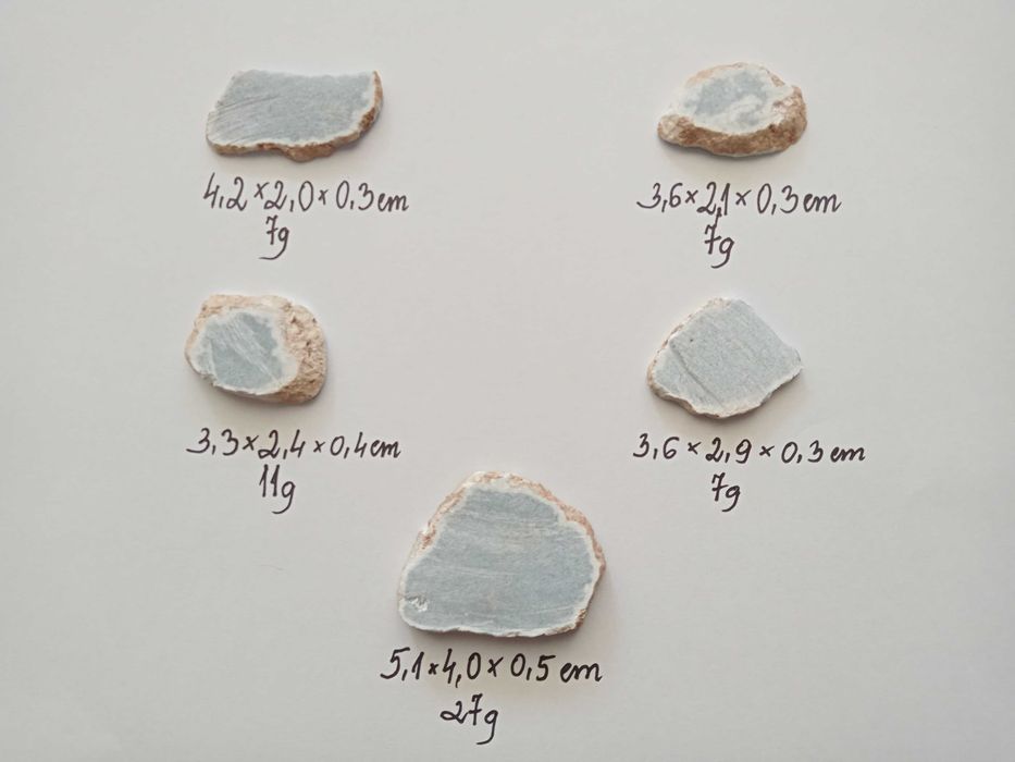Anhydryt Peru Lima angelit 5 sztuk waga 27 g biżuteria