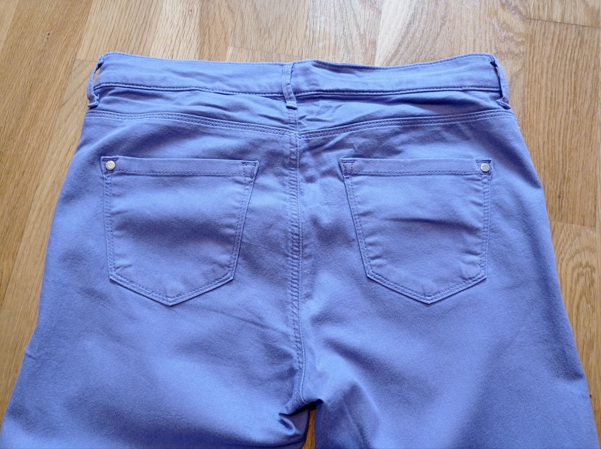 TopShop Moto fioletowe liliowe spodnie damskie, rurki, W28 L32