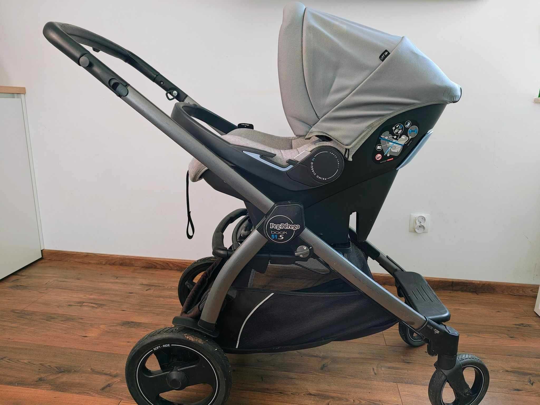 Wózek Peg Perego Book 51 S 5w1 z fotelikiem + GRATISY
