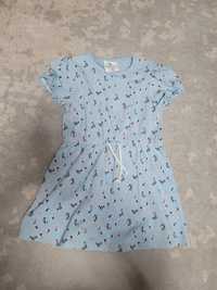 Новое платье голубое на девочку 86-92 лето
