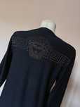 Bluzka sweter w stylu Versace czarna L 40 cyrkonie krysztalki