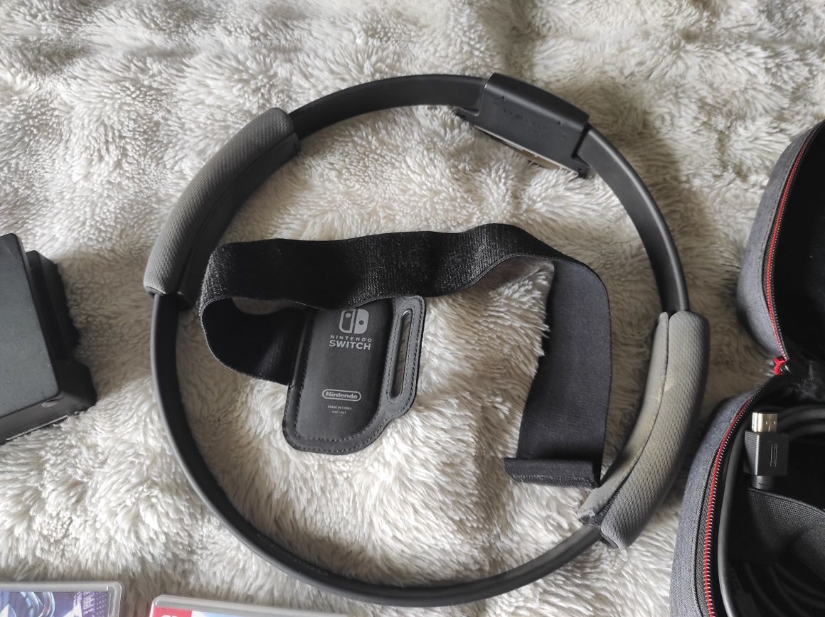 Nintendo switch V2, pokrowiec, Gra Ring Fit Adventure