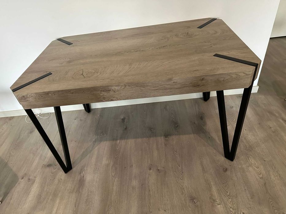 Mesa de jantar, CAMBELL, castanho / preto 130x80