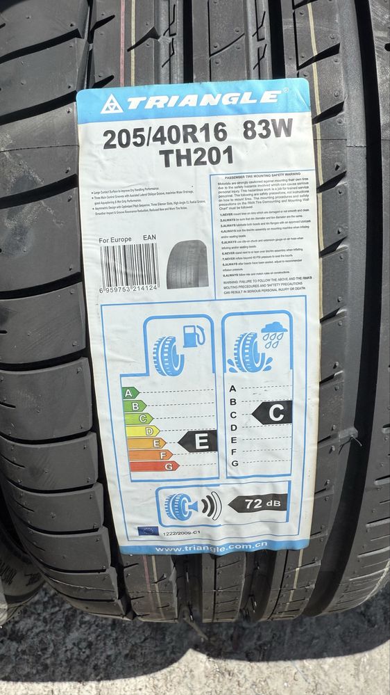 Pneus 205/40zr16 Triangle Sportex TSH11 Novos