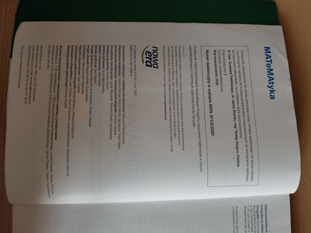 Matematyka 2 zakres podstawowy nowa era 2020