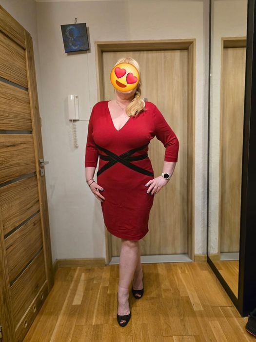 Bordowe sukienka Monnari