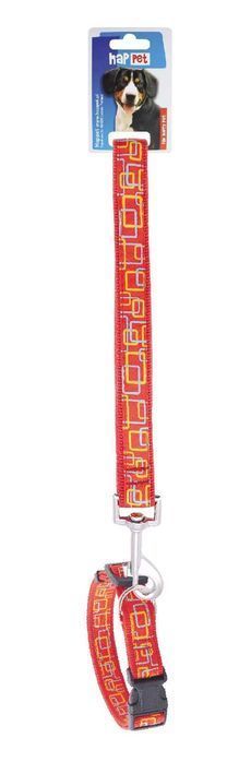 kpl smycz/obroża happet s143 fiol. serca/kość 2cm dla psa