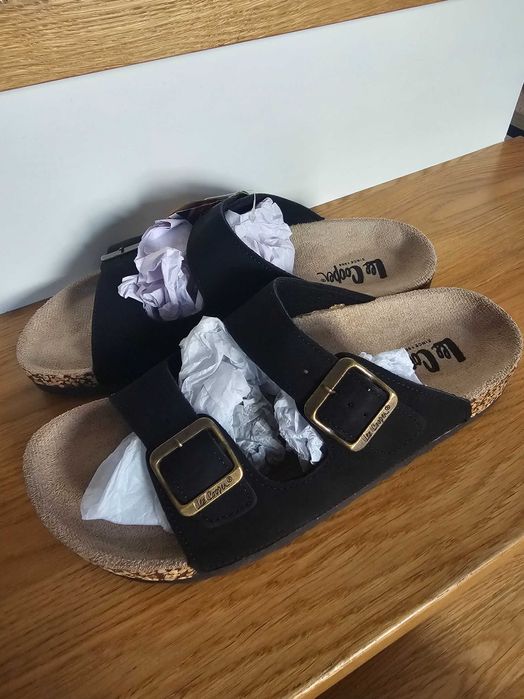 LEE Cooper klapki, czarne na korku, rozmiar 41, Unisex