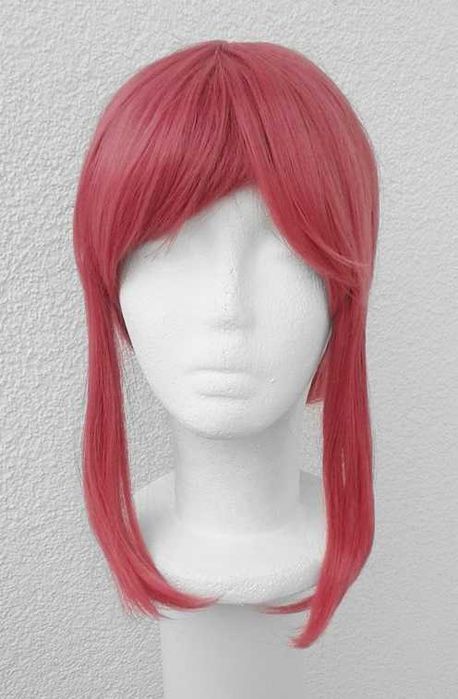 Makima Chainsaw Man peruka czerwona z warkoczem cosplay czerwony wig