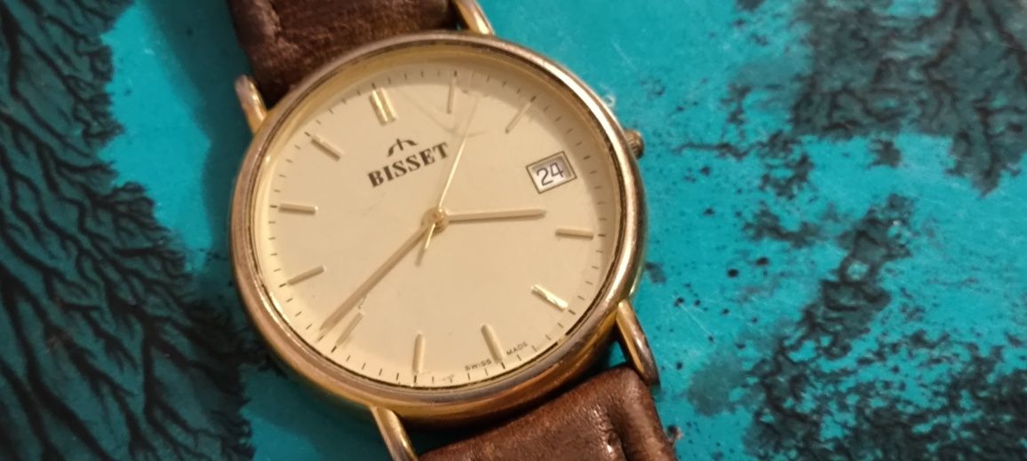 Stary szwajcarski zegarek górniczy Bisset . Vintage