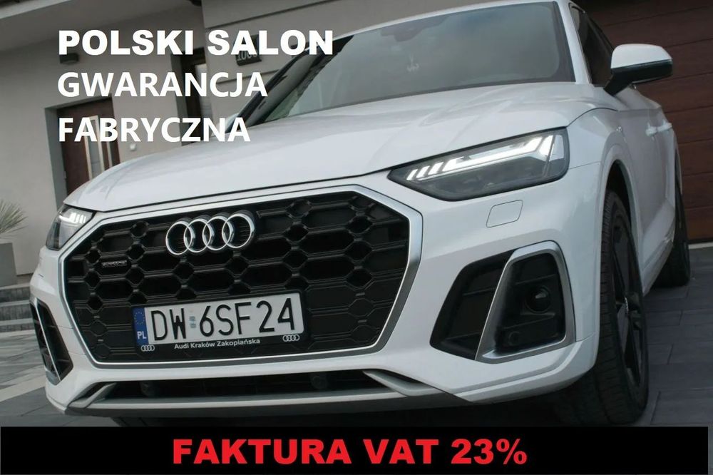 Audi Q5 S-LINE MatrixLED Pneumatyka Radary Alcantara SalonPL Gwarancja FVAT23%