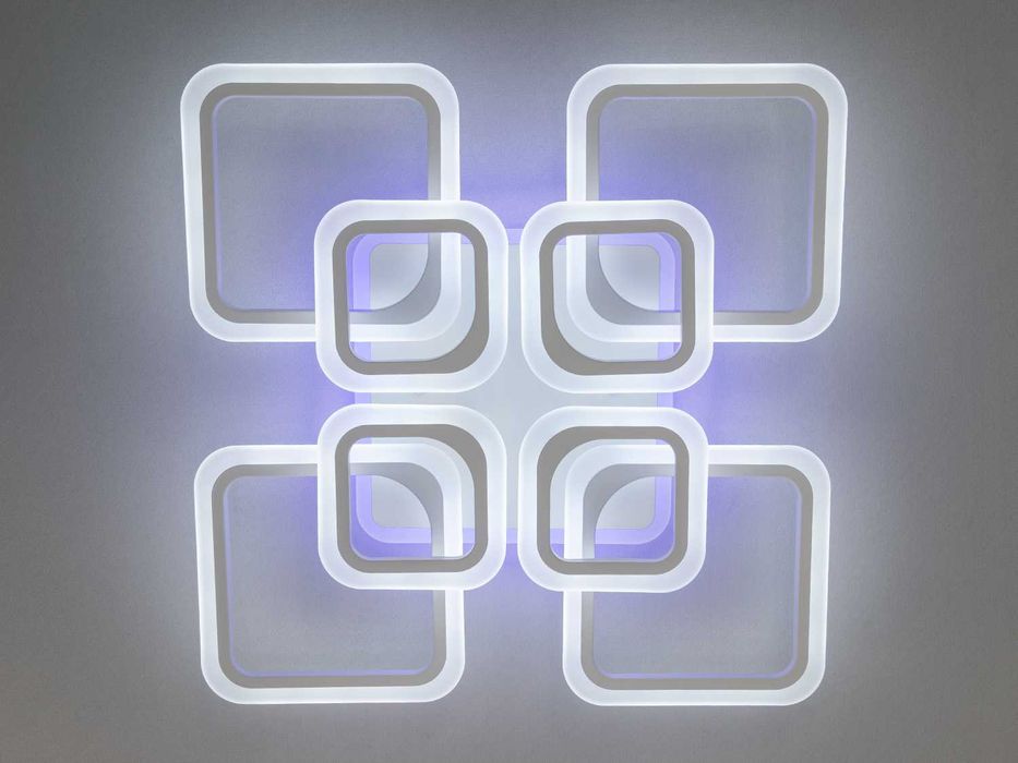 Світлодіодна акрилова люстра з пультом та підсвіткою 145W