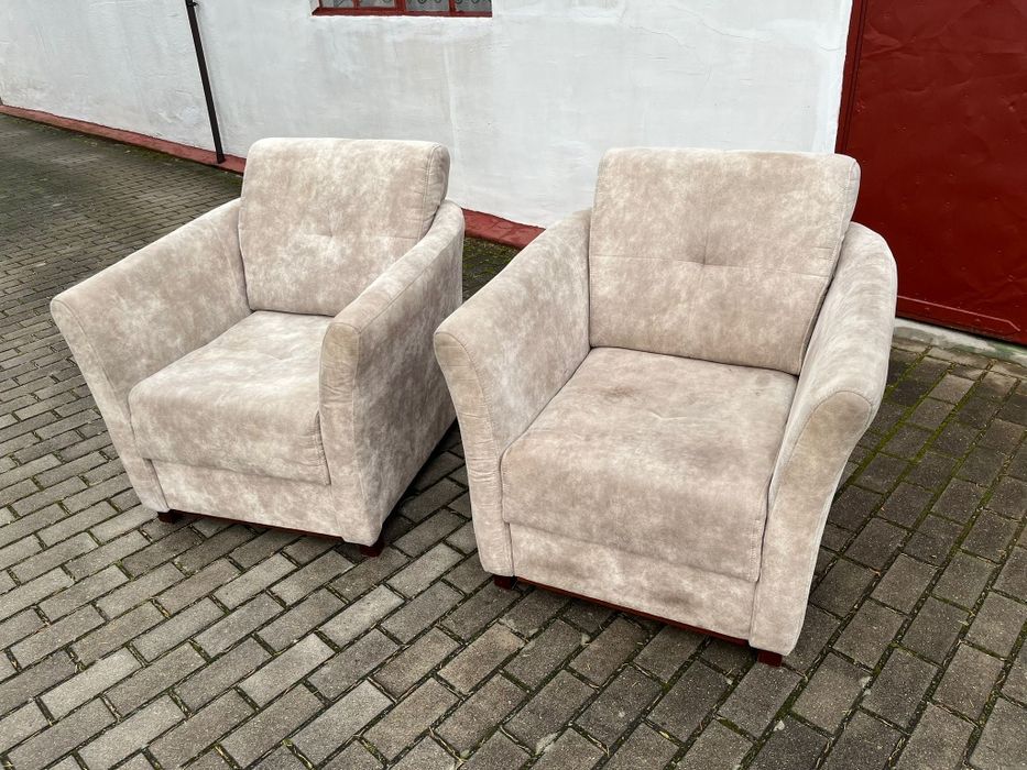 Dwa Fotele komplet beżowe