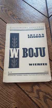 Książka rok 1946 "W boju - wiersze" Lucjan Szenwald