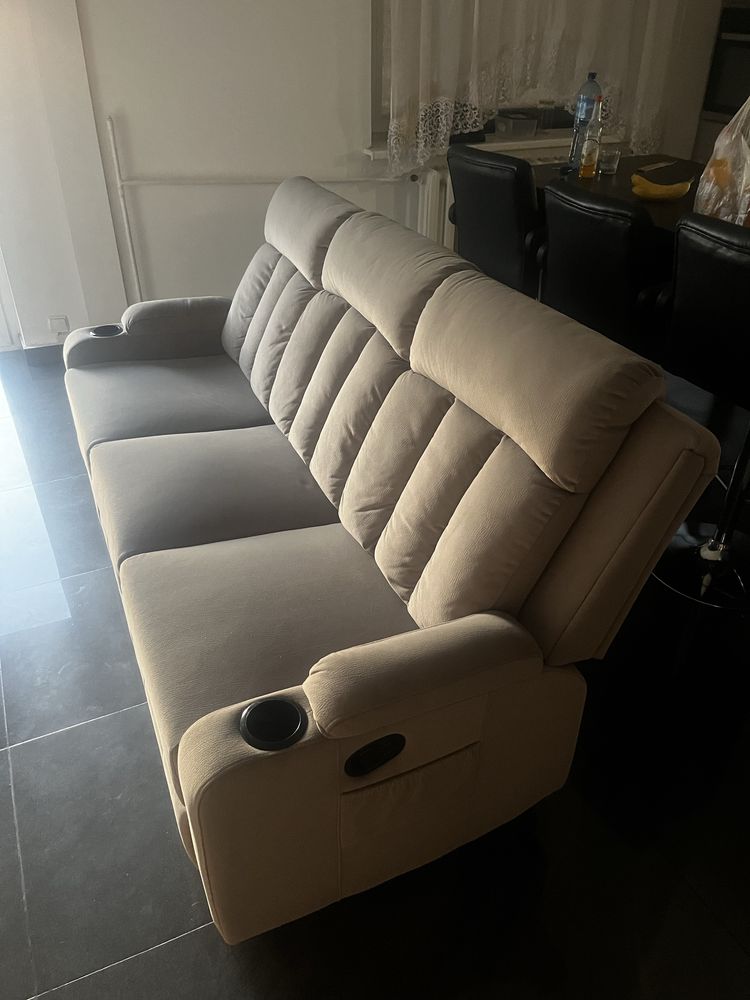 Sofa z funkcją relaks szara KAVERNO z salonu Agata na gwarancji