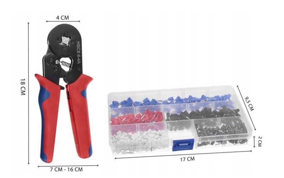 Zaciskarka Do Tulejek Praska Do Kabli Zestaw Konektorów Przewodów