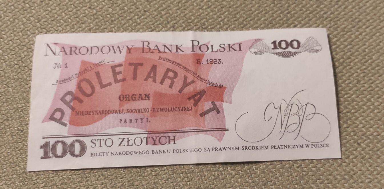 Banknot 100 zł 1986r.