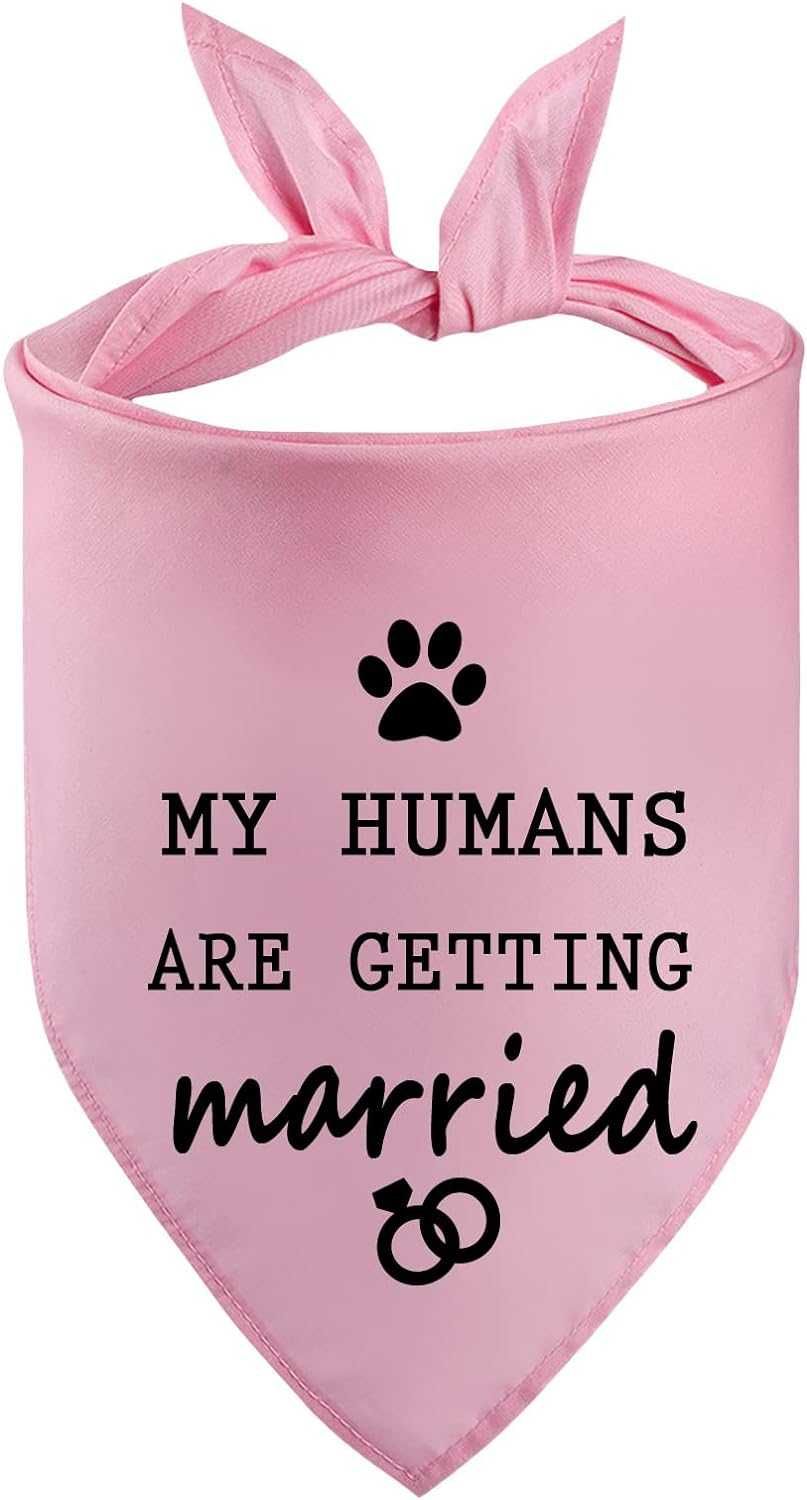 Lenço para cães / gatos de noivos "My humans are getting married" NOVO
