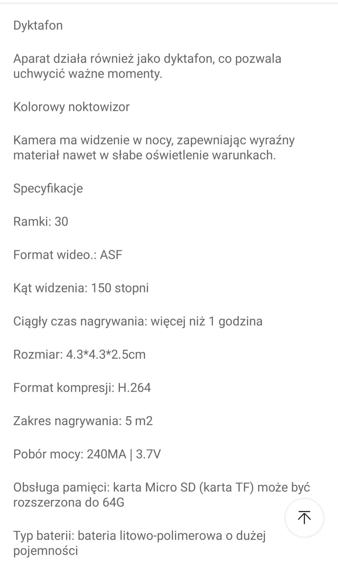 A9 Mini kamera szpiegowska