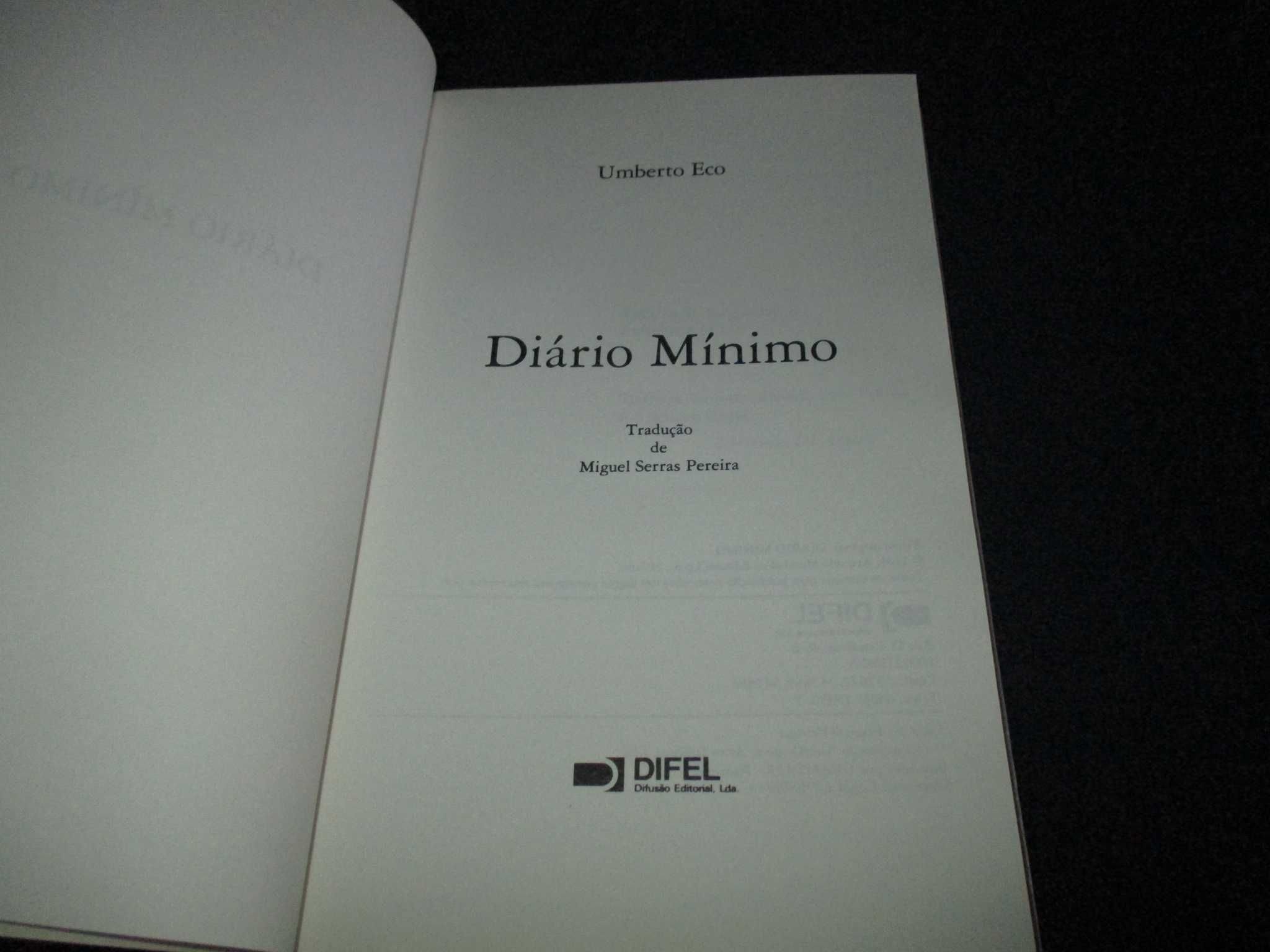 Livro Diário Mínimo Umberto Eco Difel 2ª edição