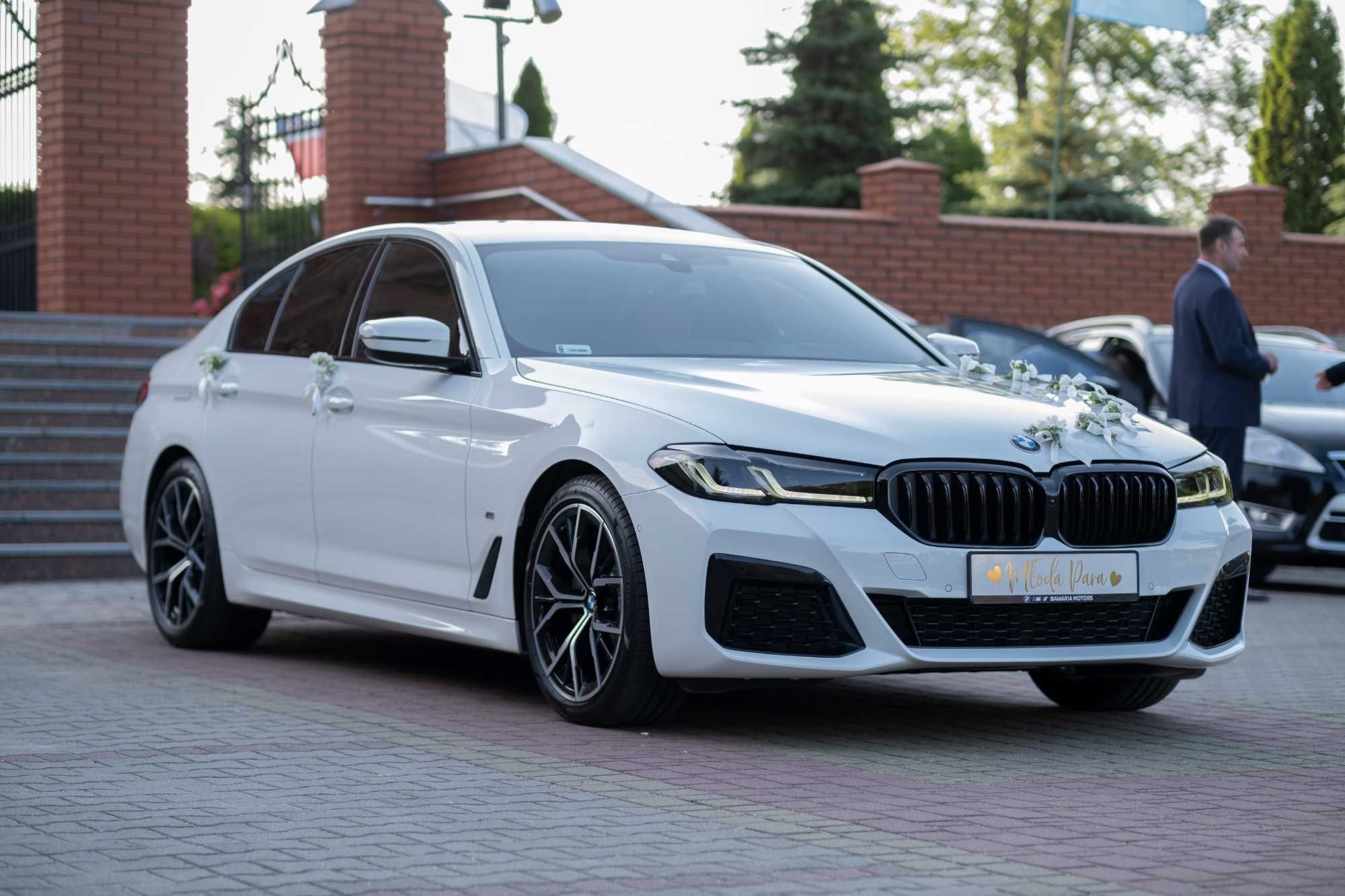 Auto Do Ślubu Białe BMW 5 Samochód do Wesela 800/1000zl