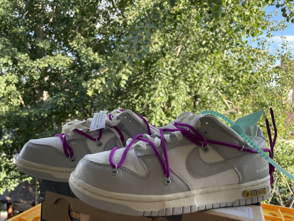 Nike Dunk Low off white lot 21. 42.5