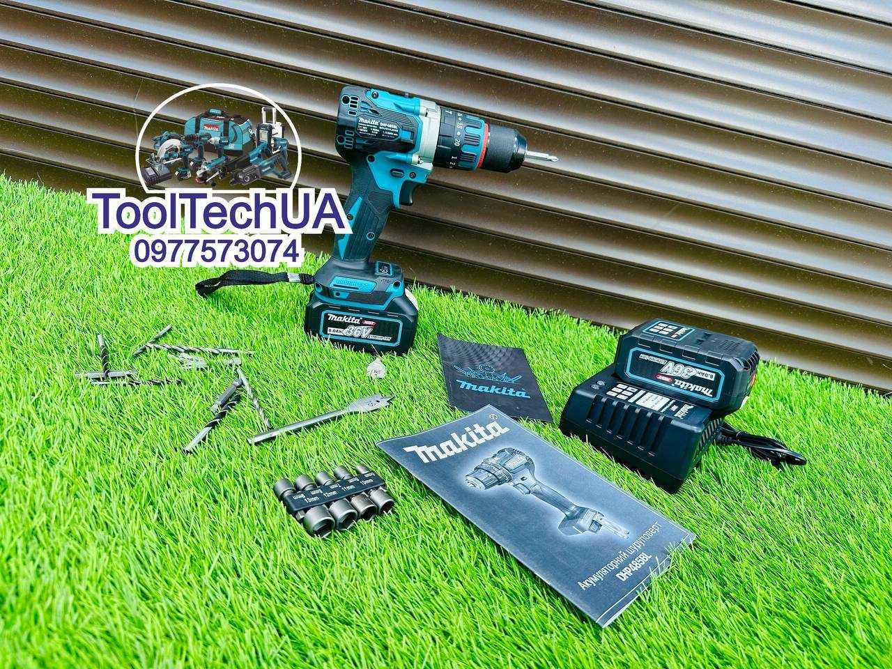 Акумуляторний набор 2/1 Makita Балгарка DGA504BL + Шурупокрут DHP485BL