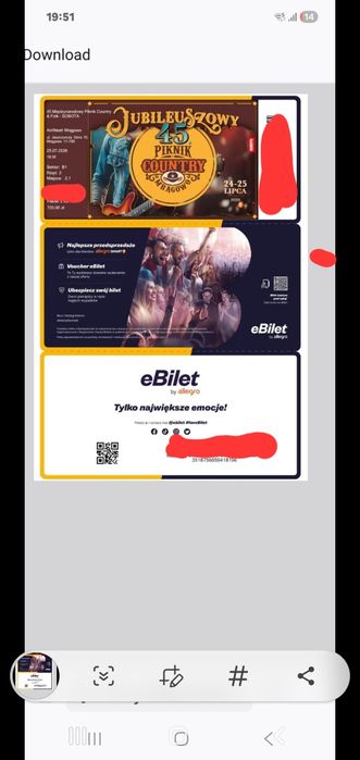 2 bilety na Country Festiwal Mrągowo sobota 25 lipca 2026