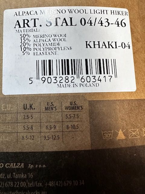 skarpety merino alpaca alpaka outdoor 44