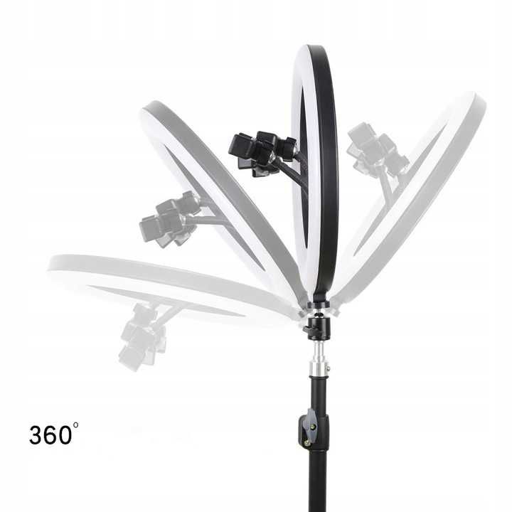 Lampa Pierścieniowa LED Ring 80W 30cm Pilot + Statyw 220cm Makijaż You