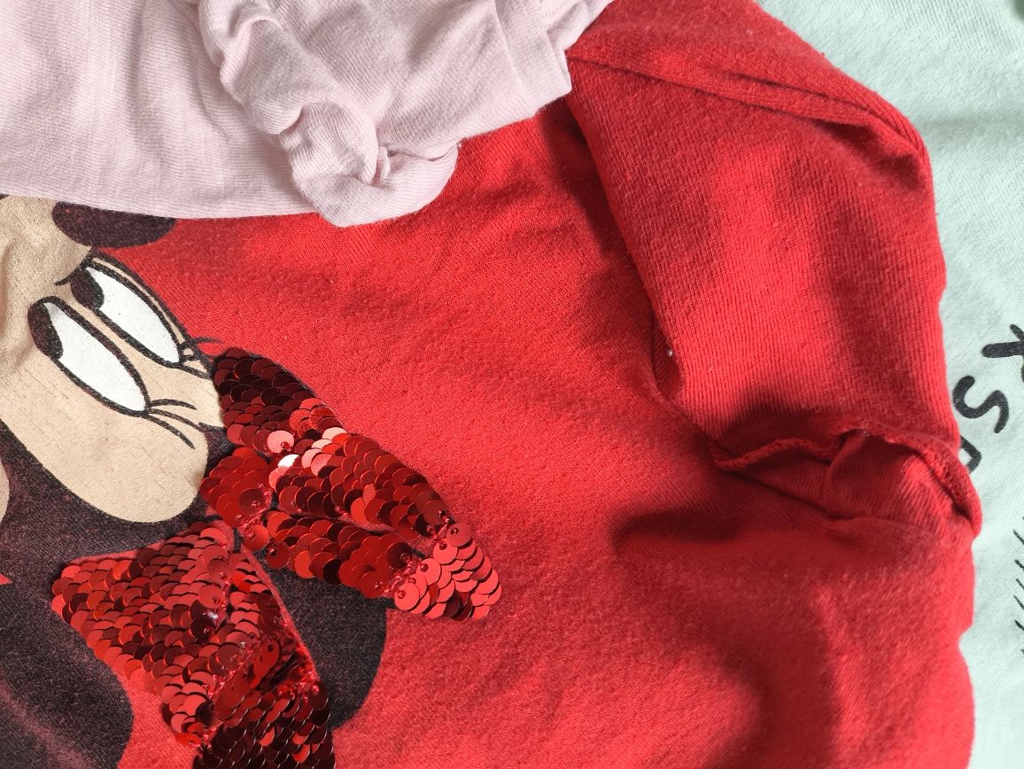 8 bluzek długi rękaw Sinsay 104 myszka minnie