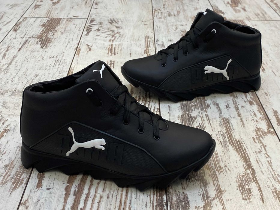 Чоловічі зимові кросівки на хутрі Пума Чоботи Puma Нат. шкіра р39 - 45