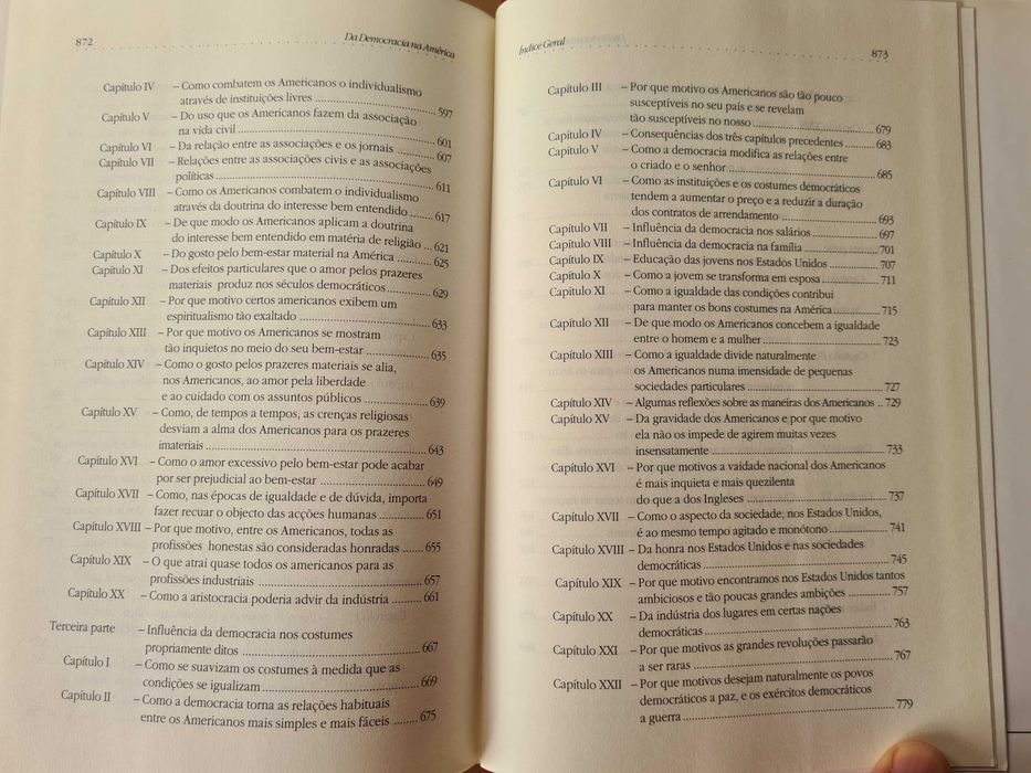 Livro "Da Democracia na América" de Alexis de Tocqueville