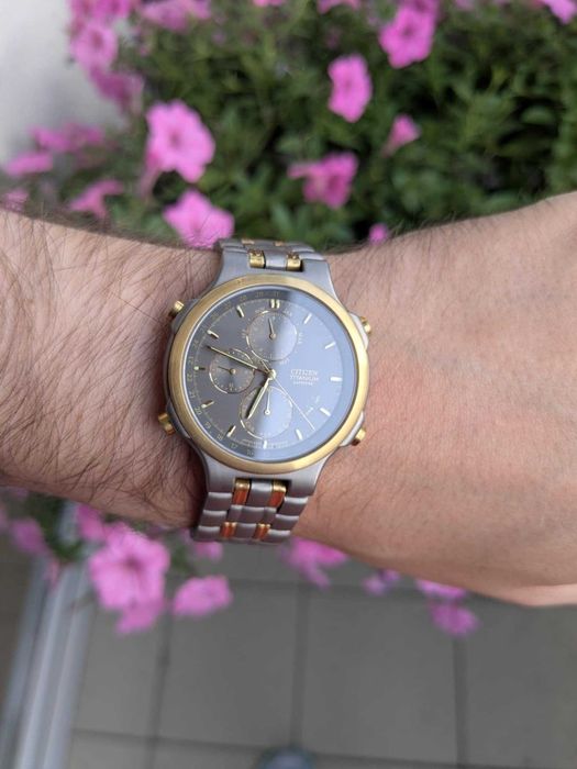 Citizen Titanium Chronograph w tytanie z szafirem 1994