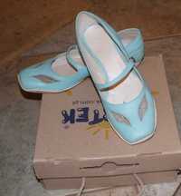 Bartek baleriny trzewiki pantofle błękitne r. 37 23,5 cm j. nowe