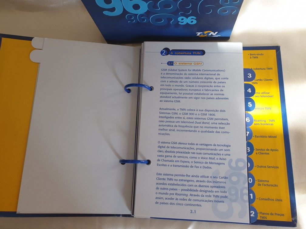 Manual antigo TMN de 1996 • Coleccionável