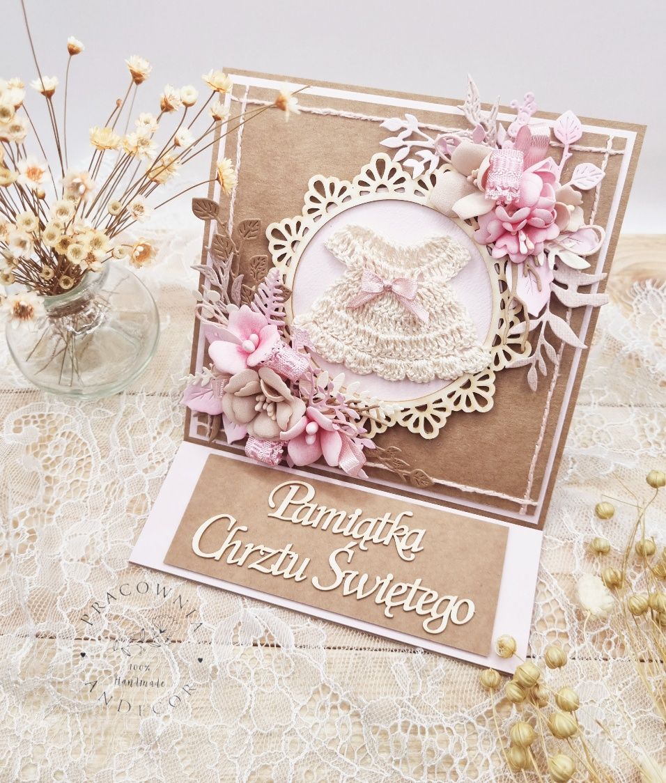 Kartka z okazji Chrztu Świętego hand made