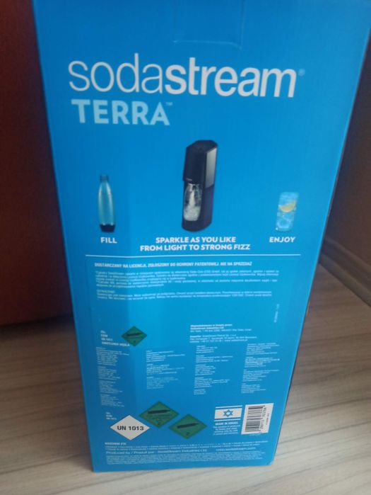 prezent nowy Saturator wody sodastream Terra czarny butelka nabój CO2