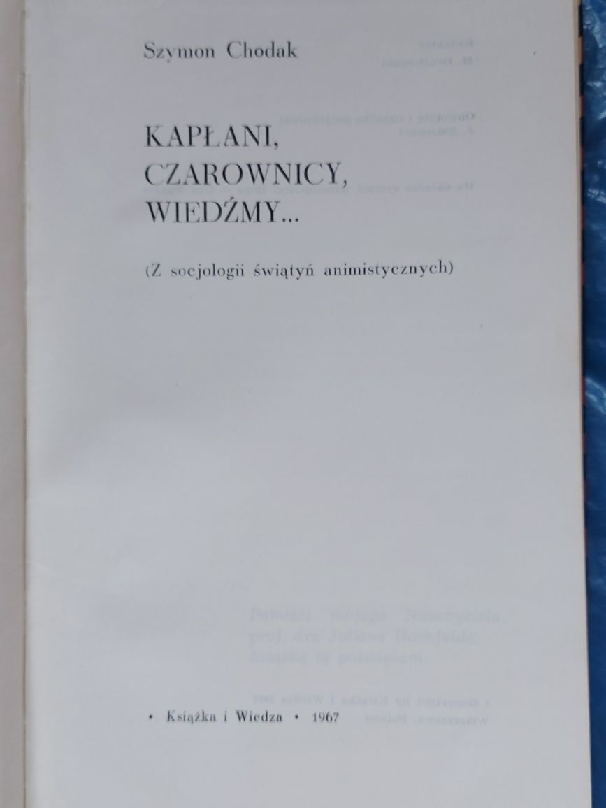 Książka Kapłani czarownicy wiedzmy 1967rok