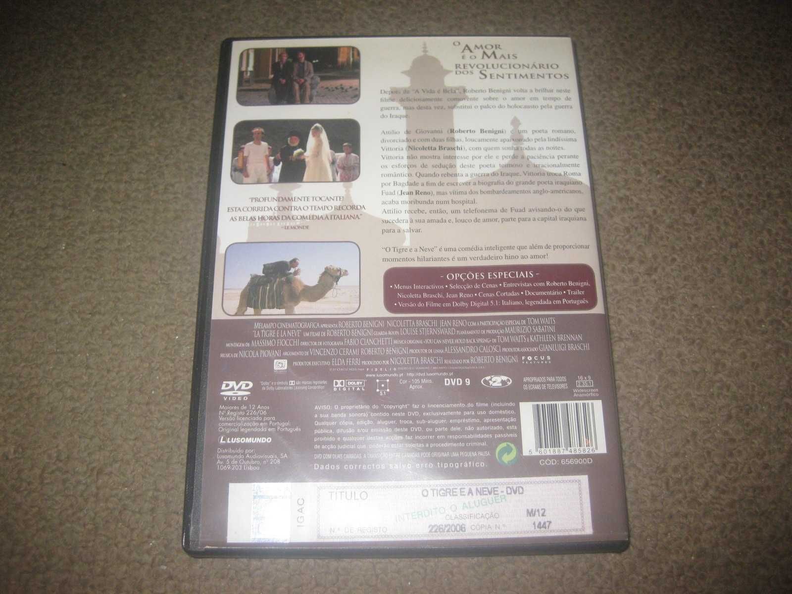 DVD "O Tigre e a Neve" de e com Roberto Begnini