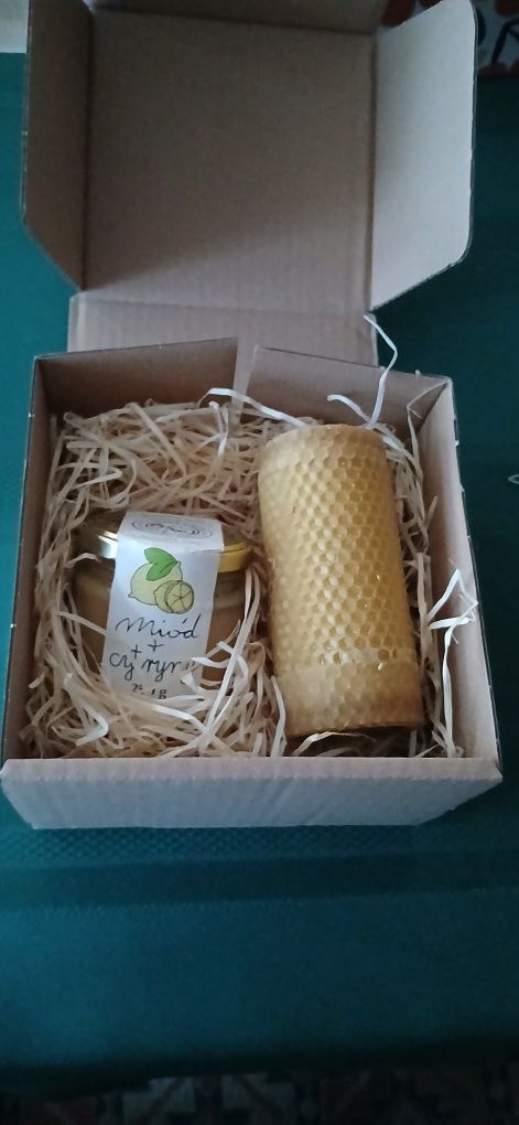 Miód i świeca - zestaw prezentowy