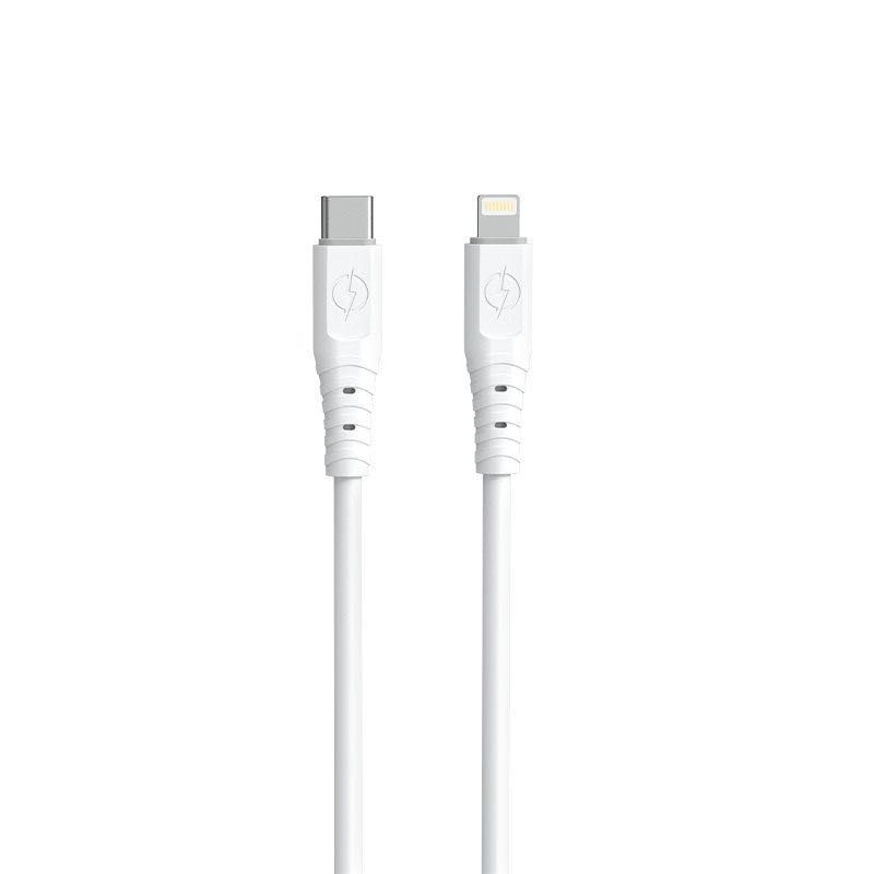 Dudao kabel, przewód USB Typ C - Lightning 6A 65W PD biały