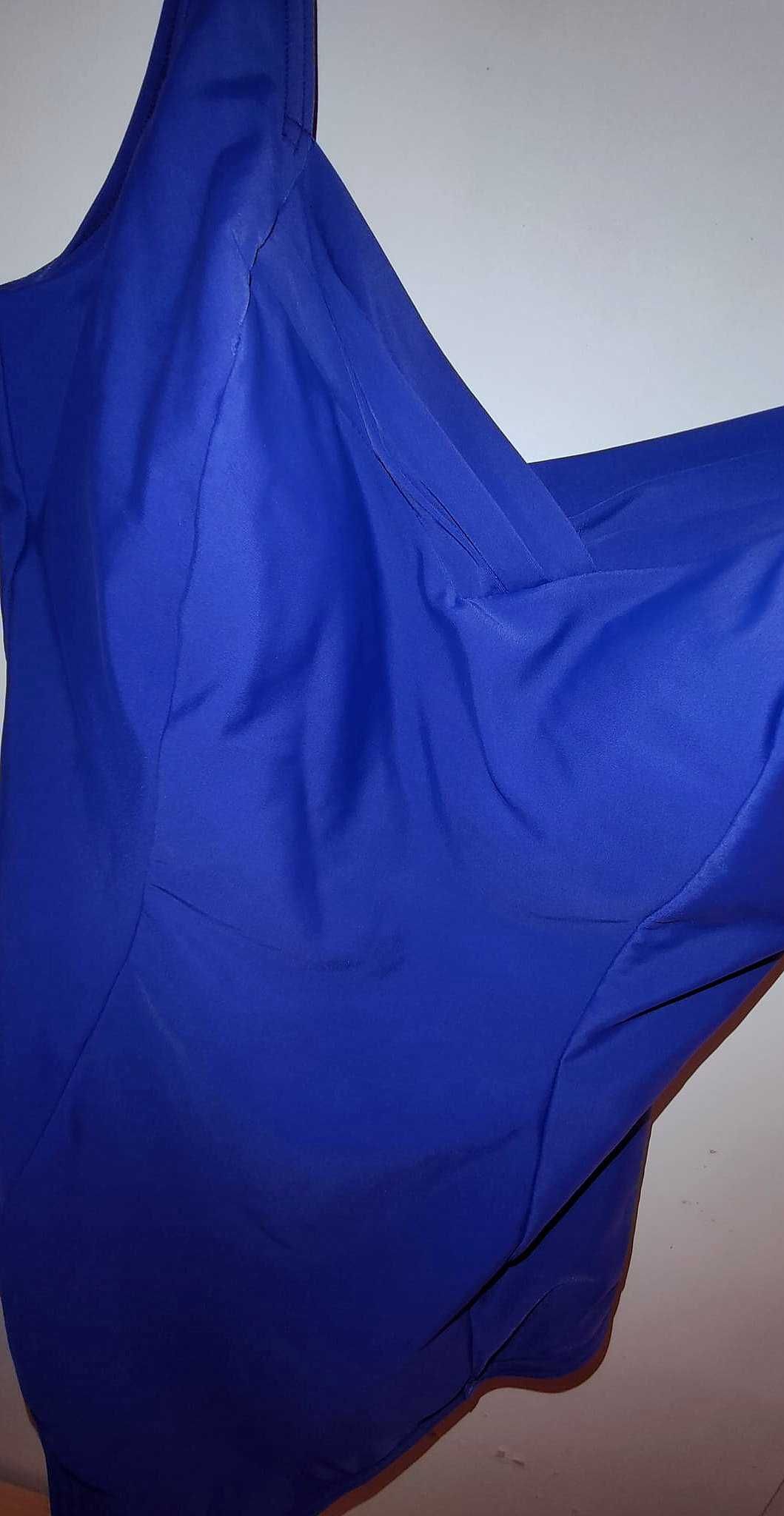 Strój kąpielowy Casual Club damski chabrowy  Stan Bdb+  48 XXXXL