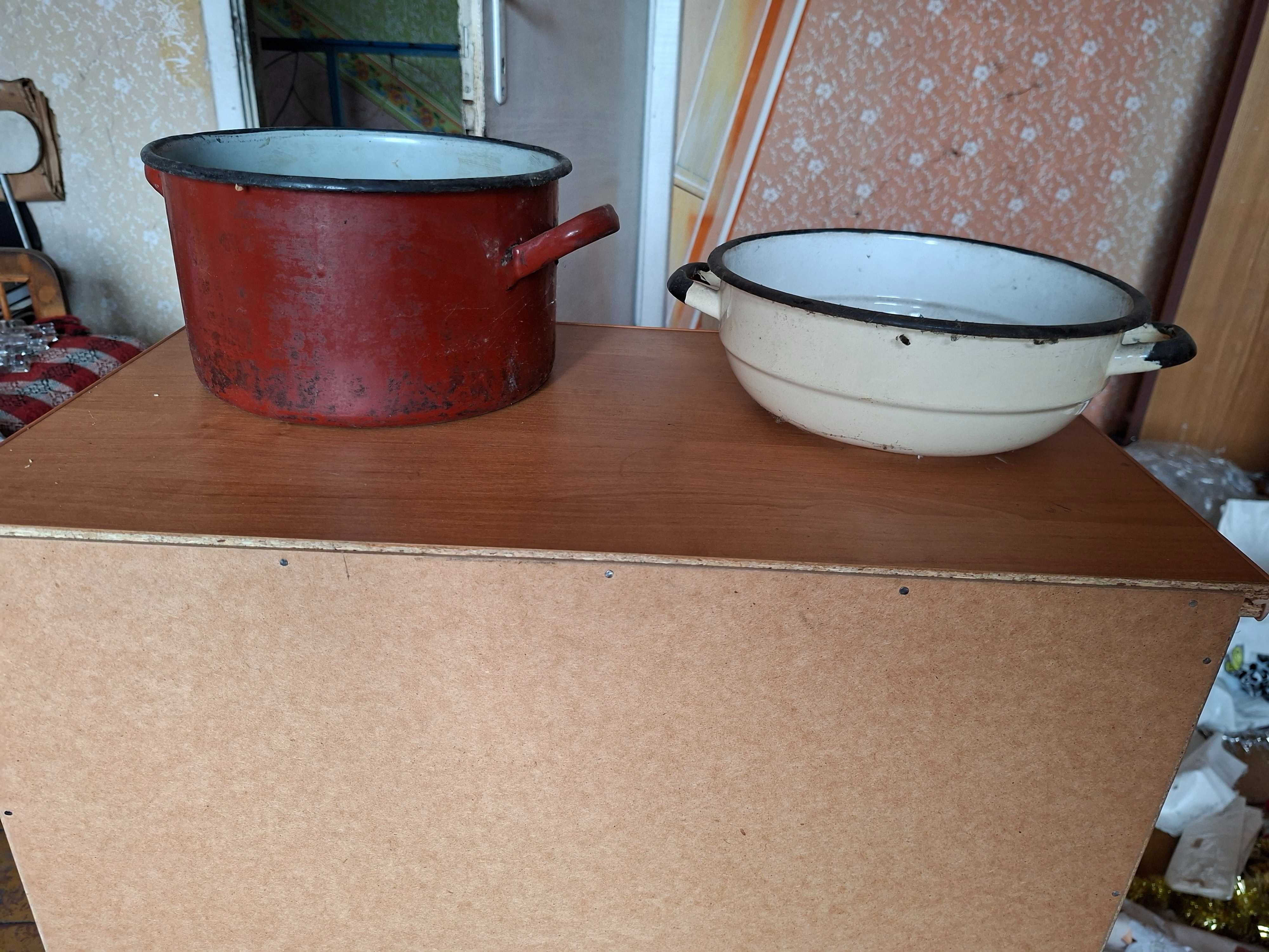 Garnki emaliowane PRL