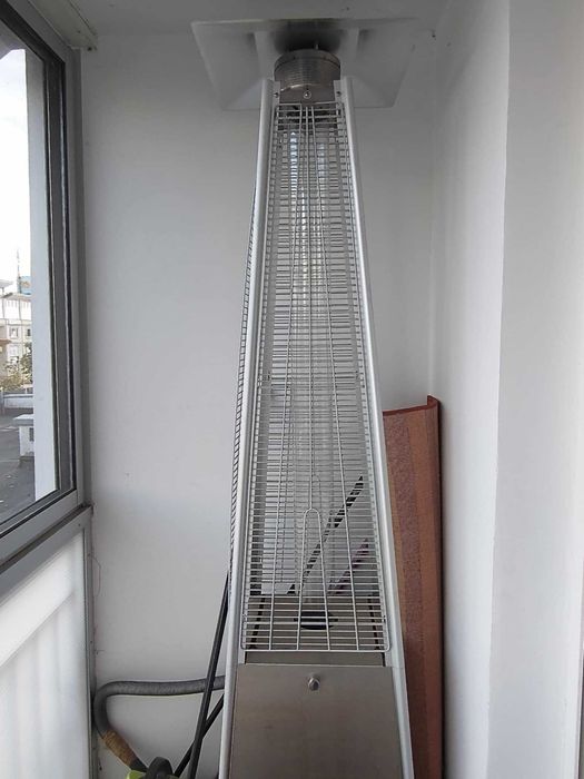 Lampa tarasowa grzejnik promiennik gazowa ogrodowa PIRAMIDA Meva