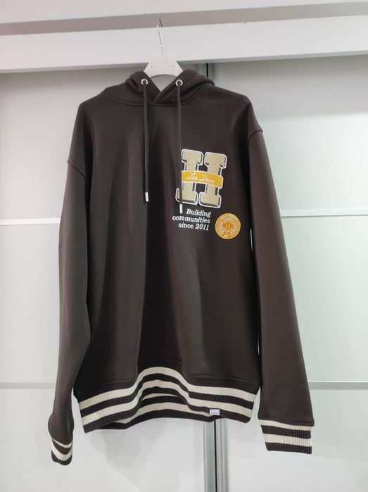 Brązowa bluza męska wciągana z kapturem Varsity Les Deux Copenhague S